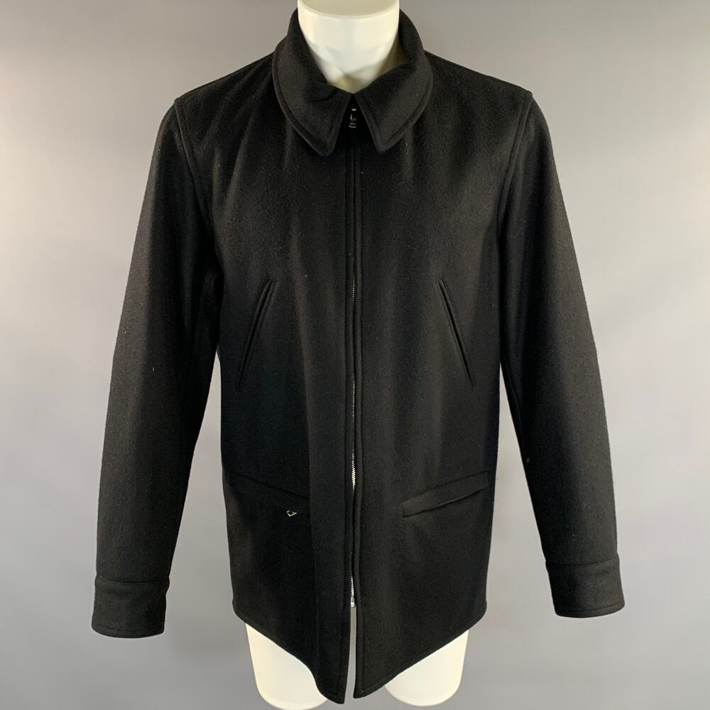 AGNÈS B. Size S Black Wool Zip Up Jacket